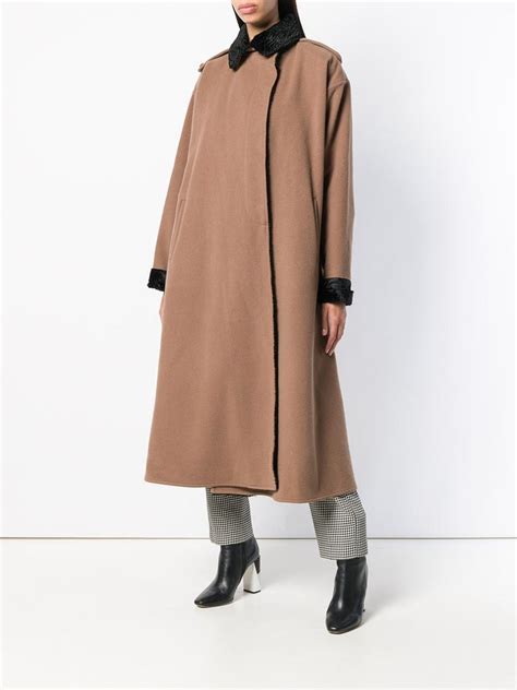 Shop Fendi Camel Hair Coat 